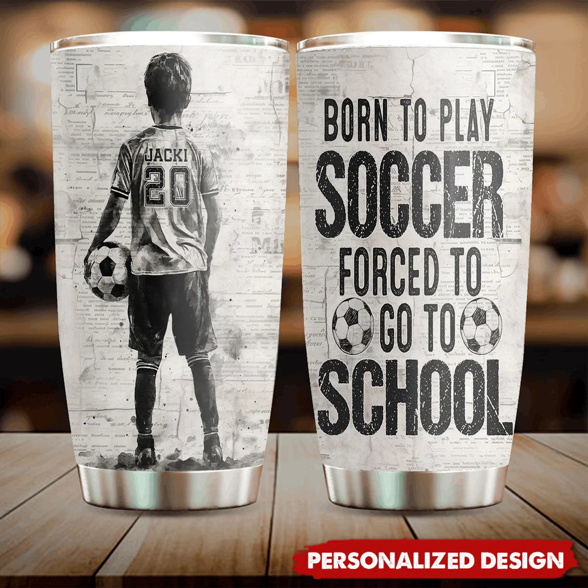 Custom Soccer Kid Tumbler personalization view for Kids/Babies