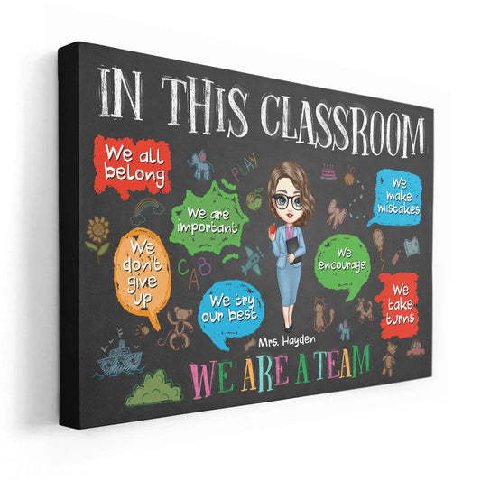 Personalized Teacher Classroom Canvas for Teacher with personalized design details for meaningful gifting image 6