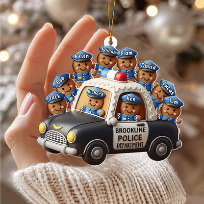 Custom Police Officer Christmas Ornament for Military / Veteran