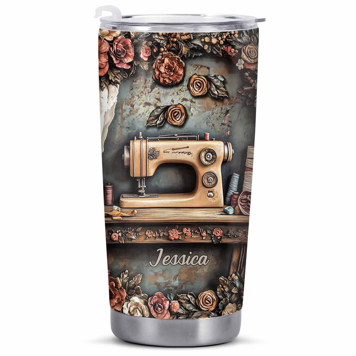 Celebrate Creativity Vintage Sewing Machine And Roses