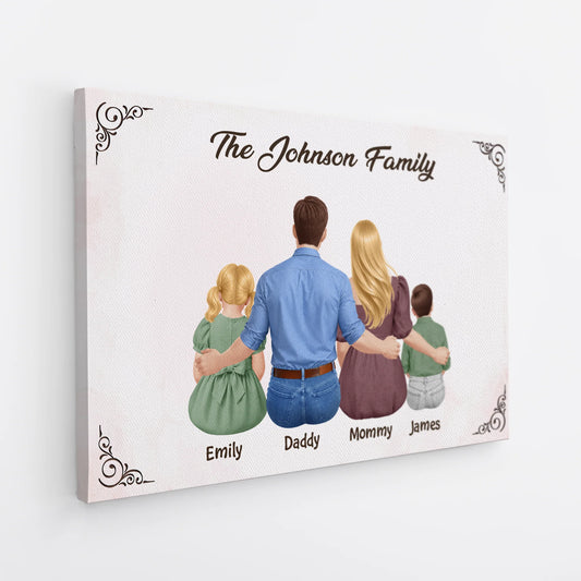 Personalized Family Names Canvas / Poster - Housewarming Wall Art for Mom and Dad