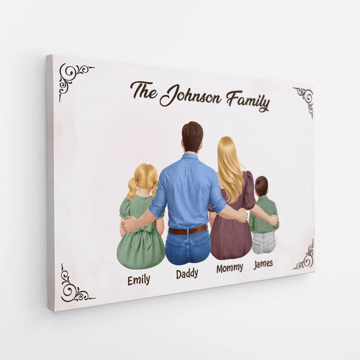 Personalized Family Names Canvas / Poster - Housewarming Wall Art for Mom and Dad