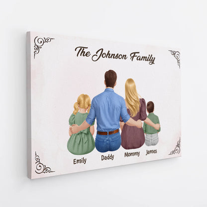Personalized Family Names Canvas / Poster - Housewarming Wall Art for Mom and Dad