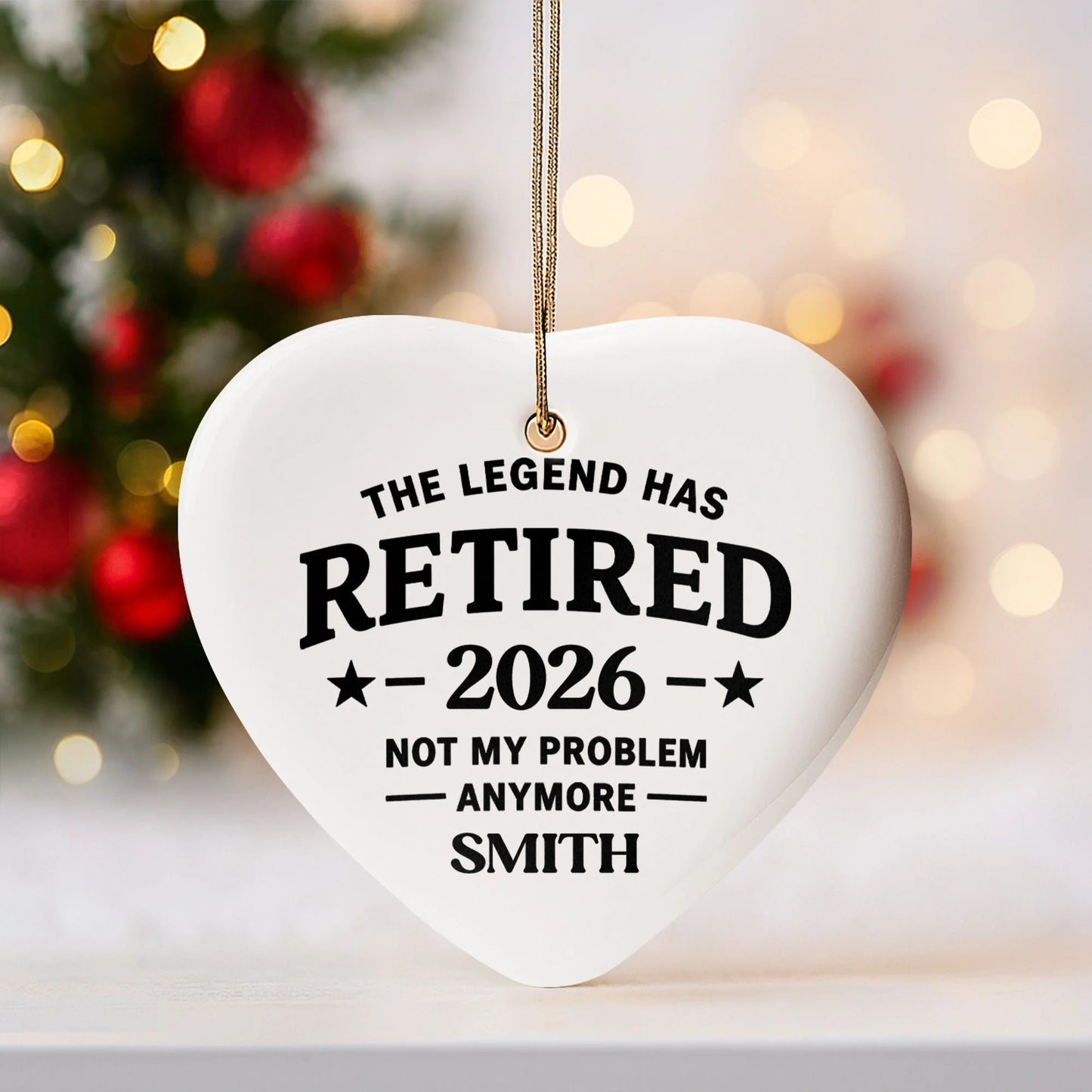Funny Retirement Ceramic Ornament personalization view for Coworker / Boss