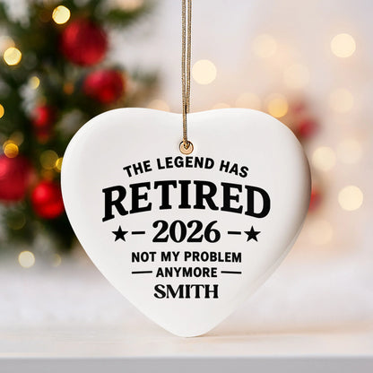 Funny Retirement Ceramic Ornament personalization view for Coworker / Boss