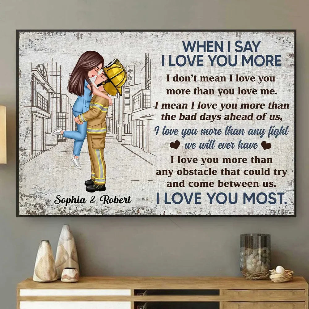 Custom Couple Poster personalization view for Wife