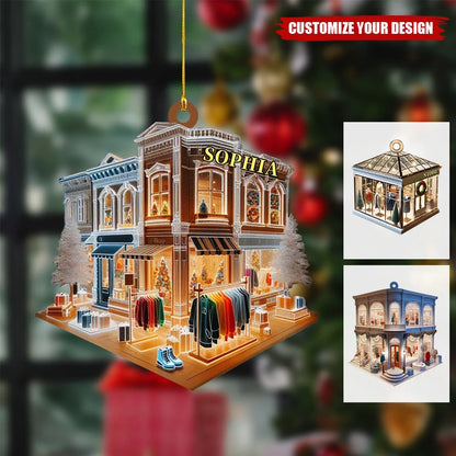 Custom Boutique Clothing Store Christmas Ornament - Personalized Holiday Keepsake Gift for Best Friends