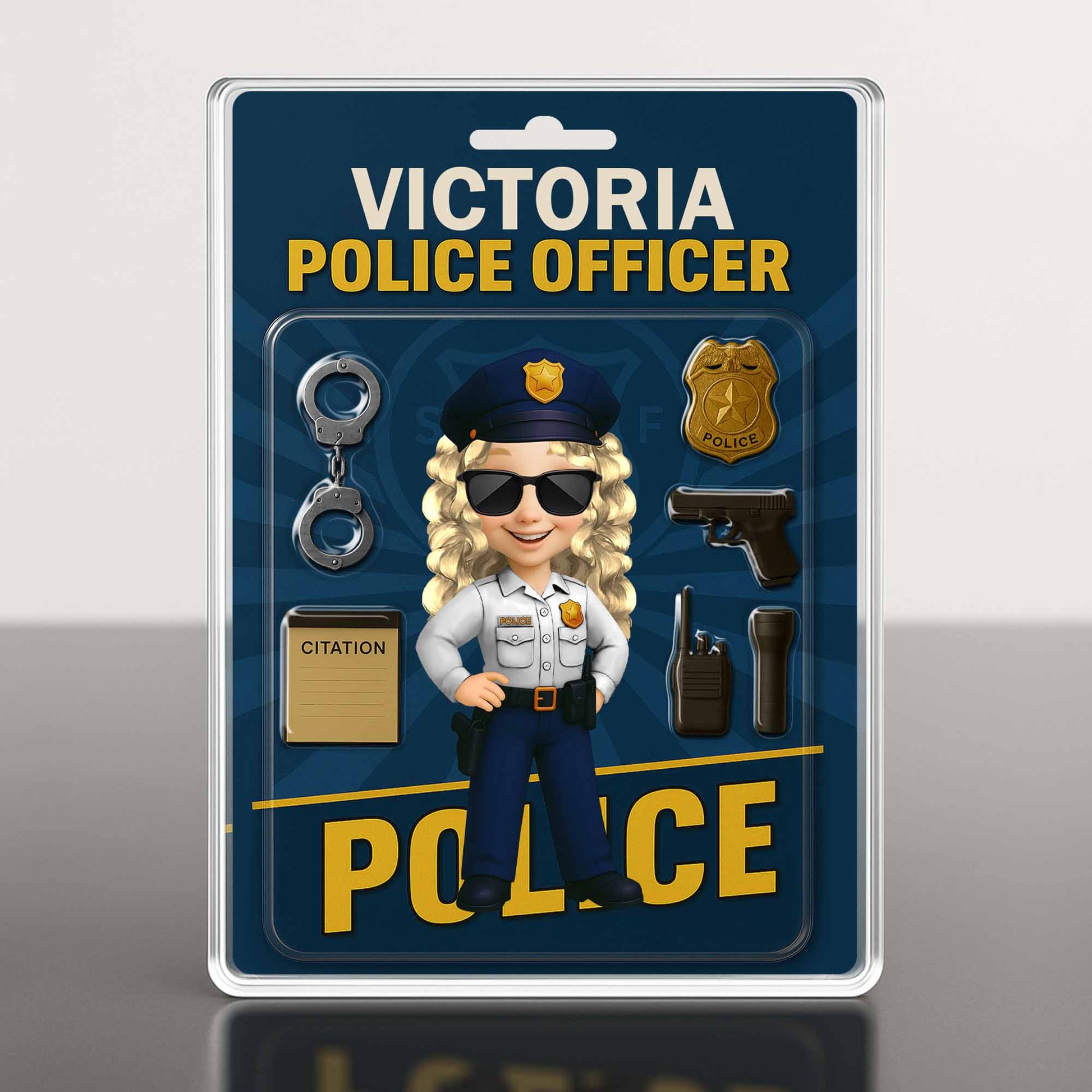 Custom Police Officer Plaque personalization view for Military / Veteran