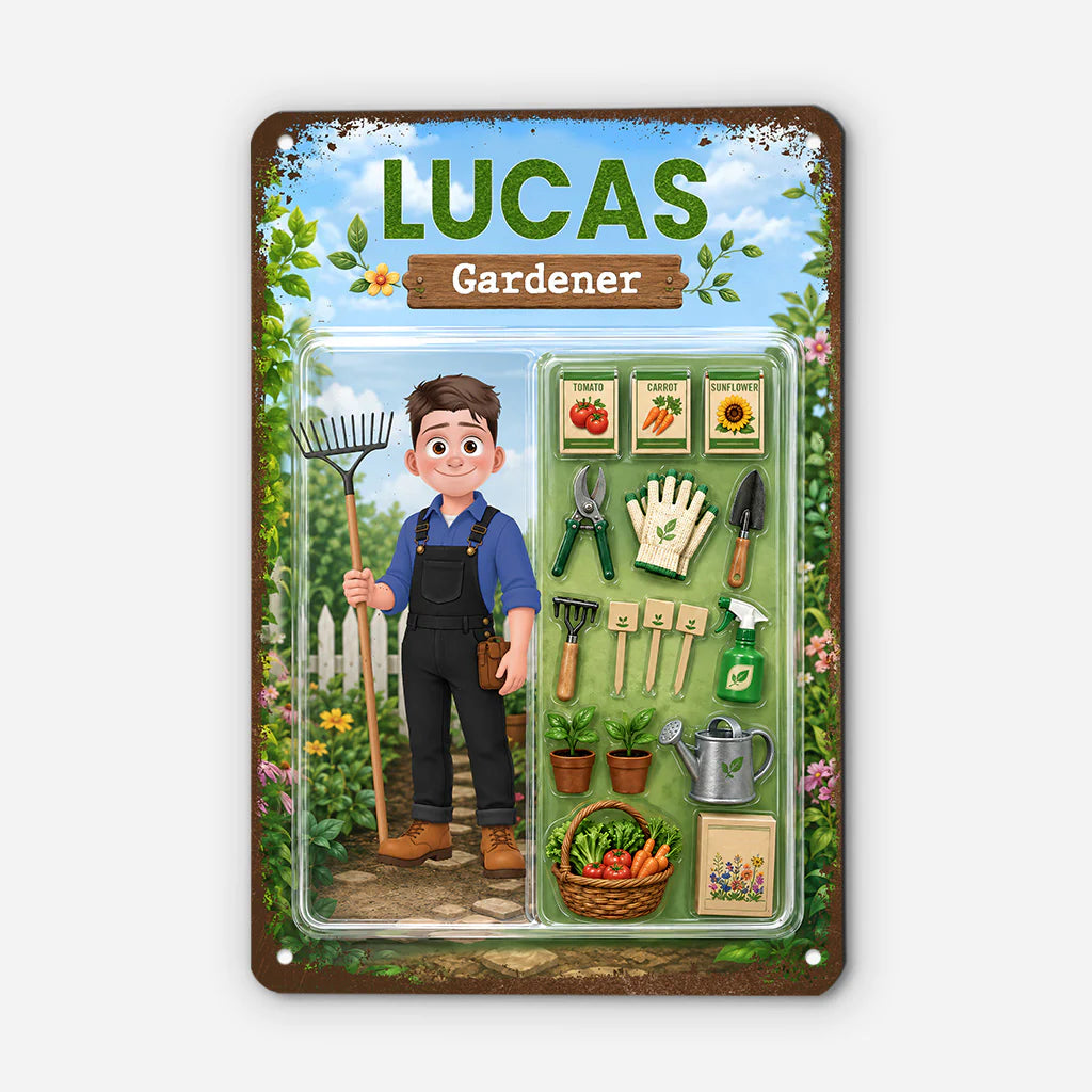 Custom Gardener Metal Sign personalization view for Mom