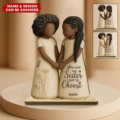 Custom Bestie Wooden Plaque for Best Friends with personalized design details for meaningful gifting