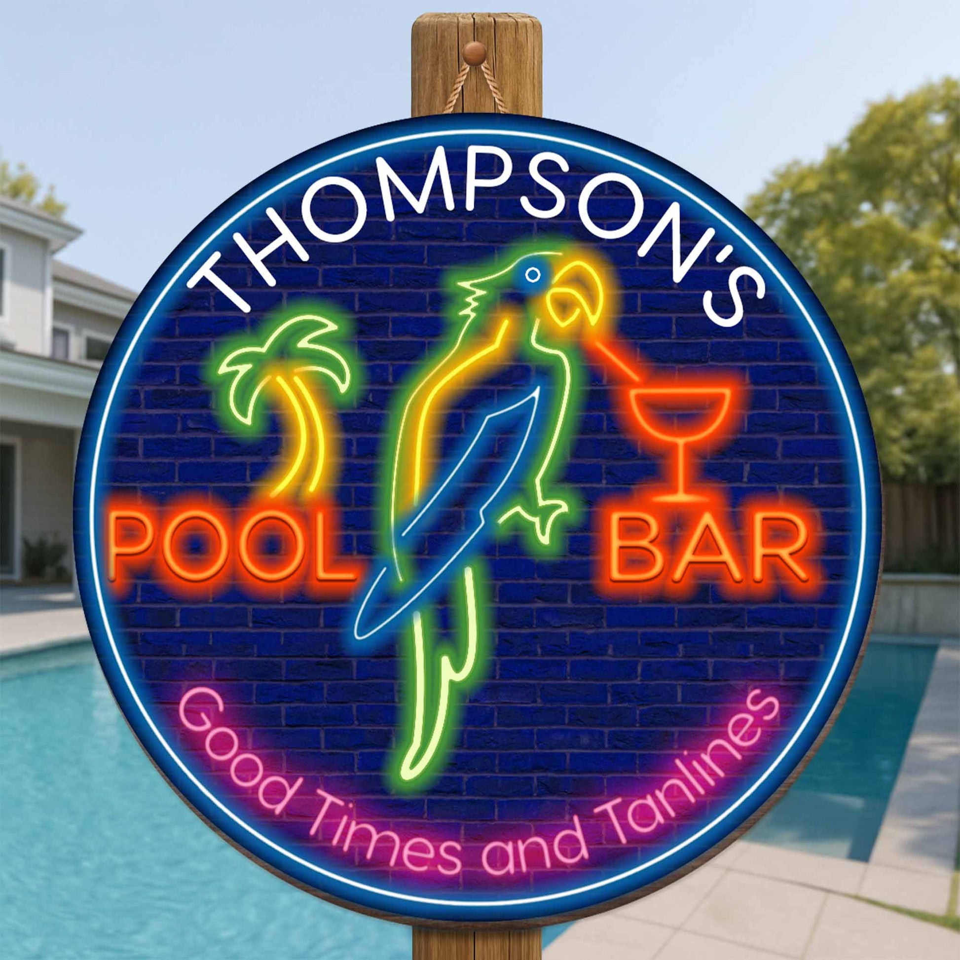Personalized Pool Bar Wood Sign personalization view for Yourself