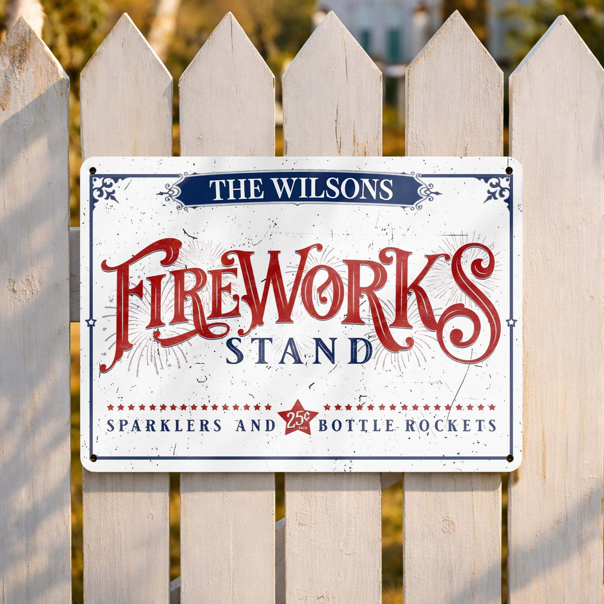 Fireworks Stand With Sparklers And Bottle Rockets Decor