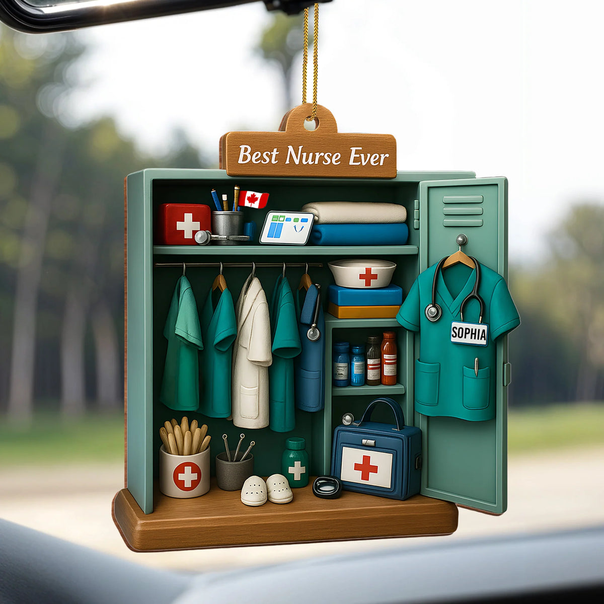Best Nurse Ever With Medical Uniform and Supplies