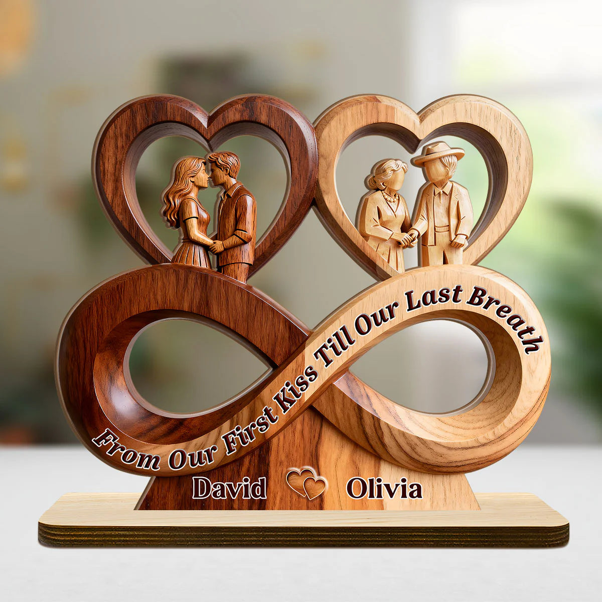 Custom Infinity Name Plaque for Wife with personalized design details for meaningful gifting image 6