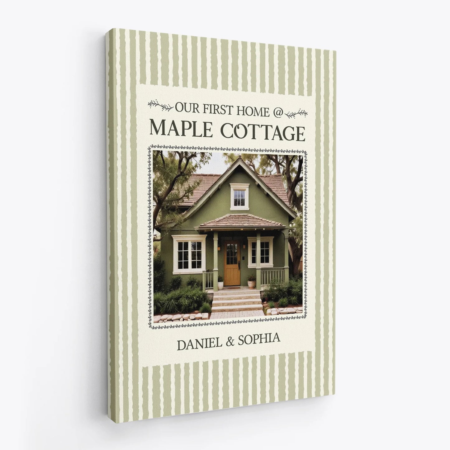 Custom First Home Photo Canvas personalization view for Couples