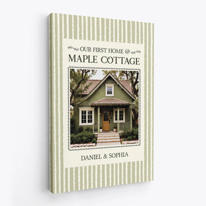 Custom First Home Photo Canvas personalization view for Couples