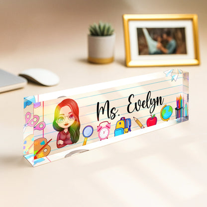 Plaque gift-ready design for Teacher