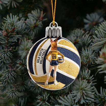 Personalized Volleyball Ornament personalization view for Daughter/Granddaughter