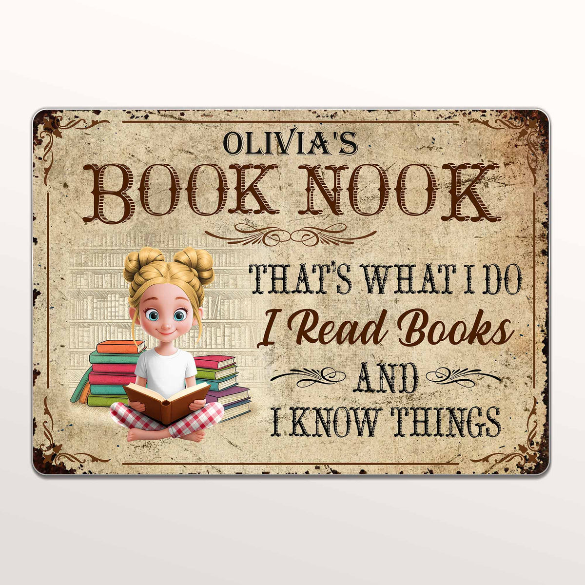 That's What I Do I Read Books And I Know Things, Cartoon Girl
