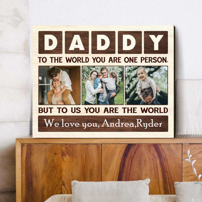 Custom Father's Day Photo Canvas for Dad with personalized design details for meaningful gifting image 6