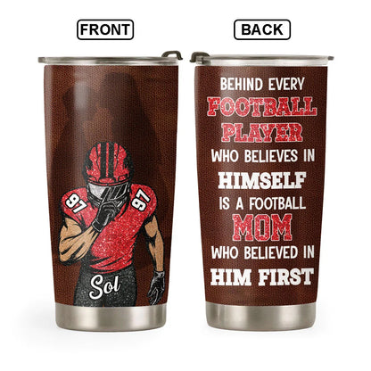 Behind Every Football Player - Personalized Tumble For Football Family Na02 Pt99