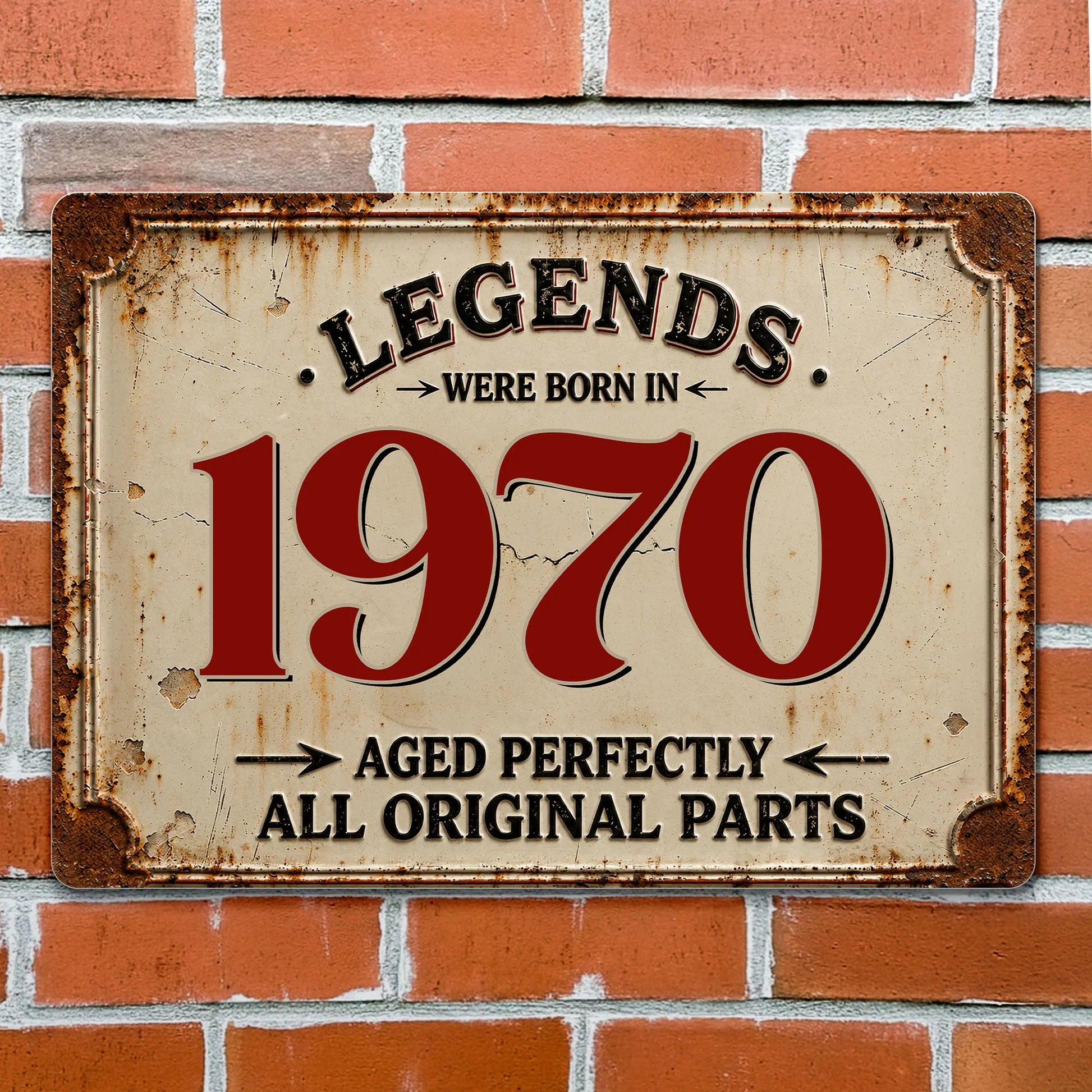 Custom Born In Legends Metal Sign personalization view for Dad