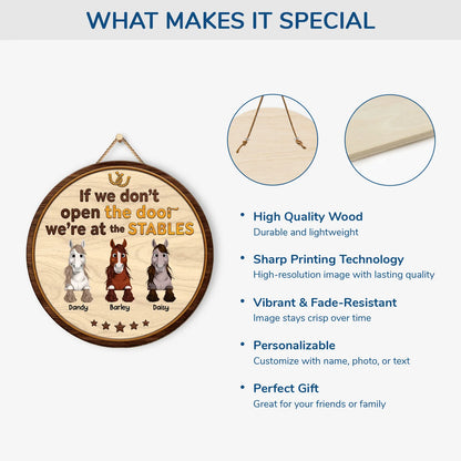 Wood Sign material and size view - Custom Horse Stable Sign