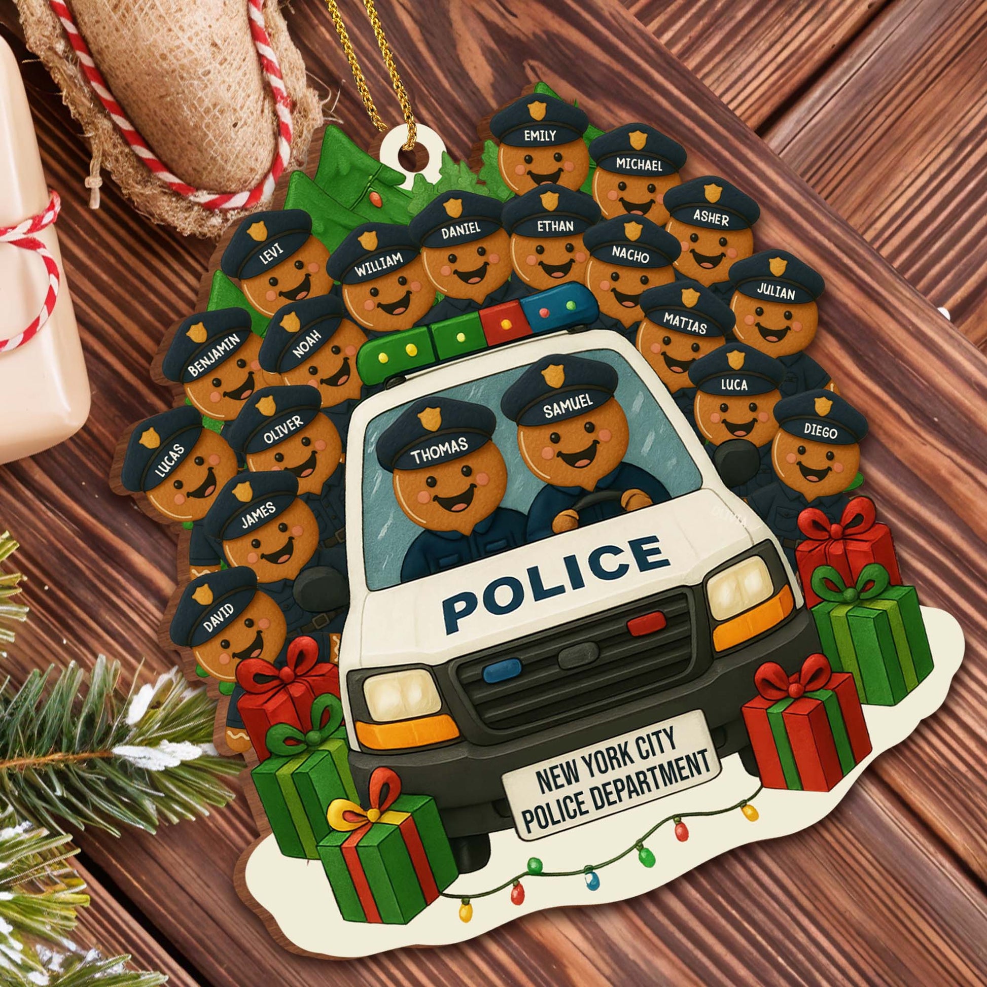 Wooden Ornament gift-ready design for Family