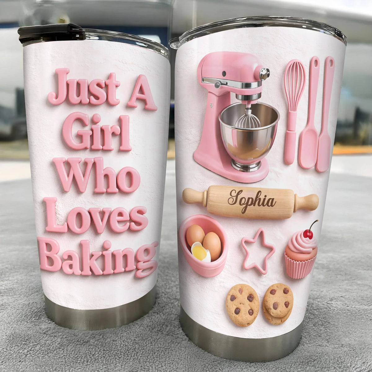 Just A Girl Who Loves Baking With Mixer And Cookies