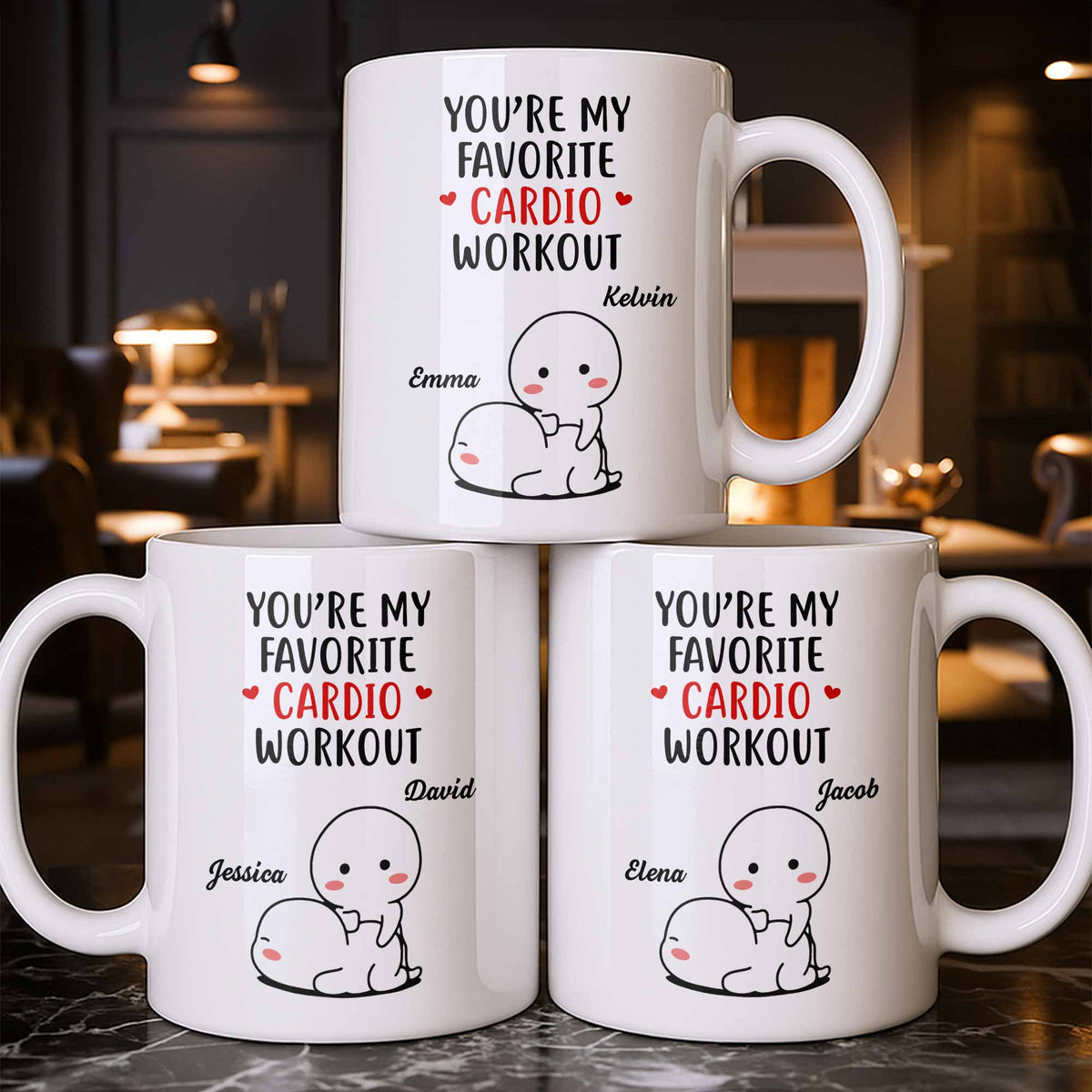 You're My Favorite Cardio Workout Cute Cartoon