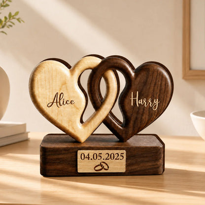 Custom Couple Anniversary Plaque for Wife with personalized design details for meaningful gifting