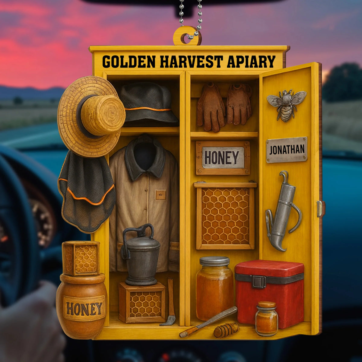 Golden Harvest Apiary With Bee And Equipment