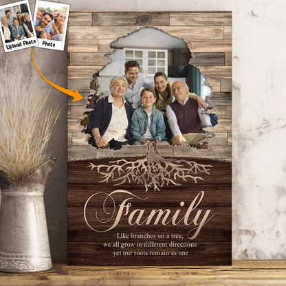 "Family Like Branches On A Tree" Personalized Photo / Canvas - Custom Family Wall Decor