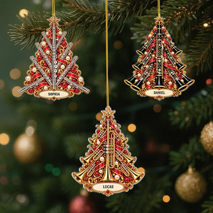 Personalized Musical Instrument Ornament - Custom Music Lover Christmas Keepsake Decor