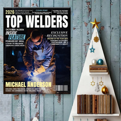 "Top Welders" Cover Personalized Photo Canvas / Poster - Custom Gift for Coworkers