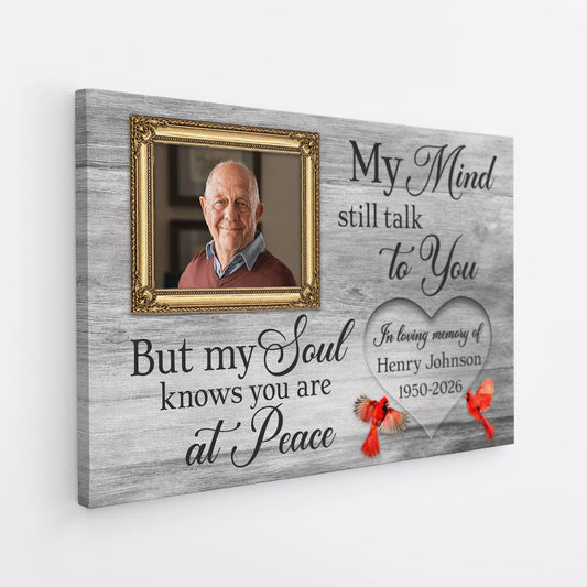 "Because Someone We Love Is in Heaven" - Personalized Memorial Canvas / Poster Gift for Family