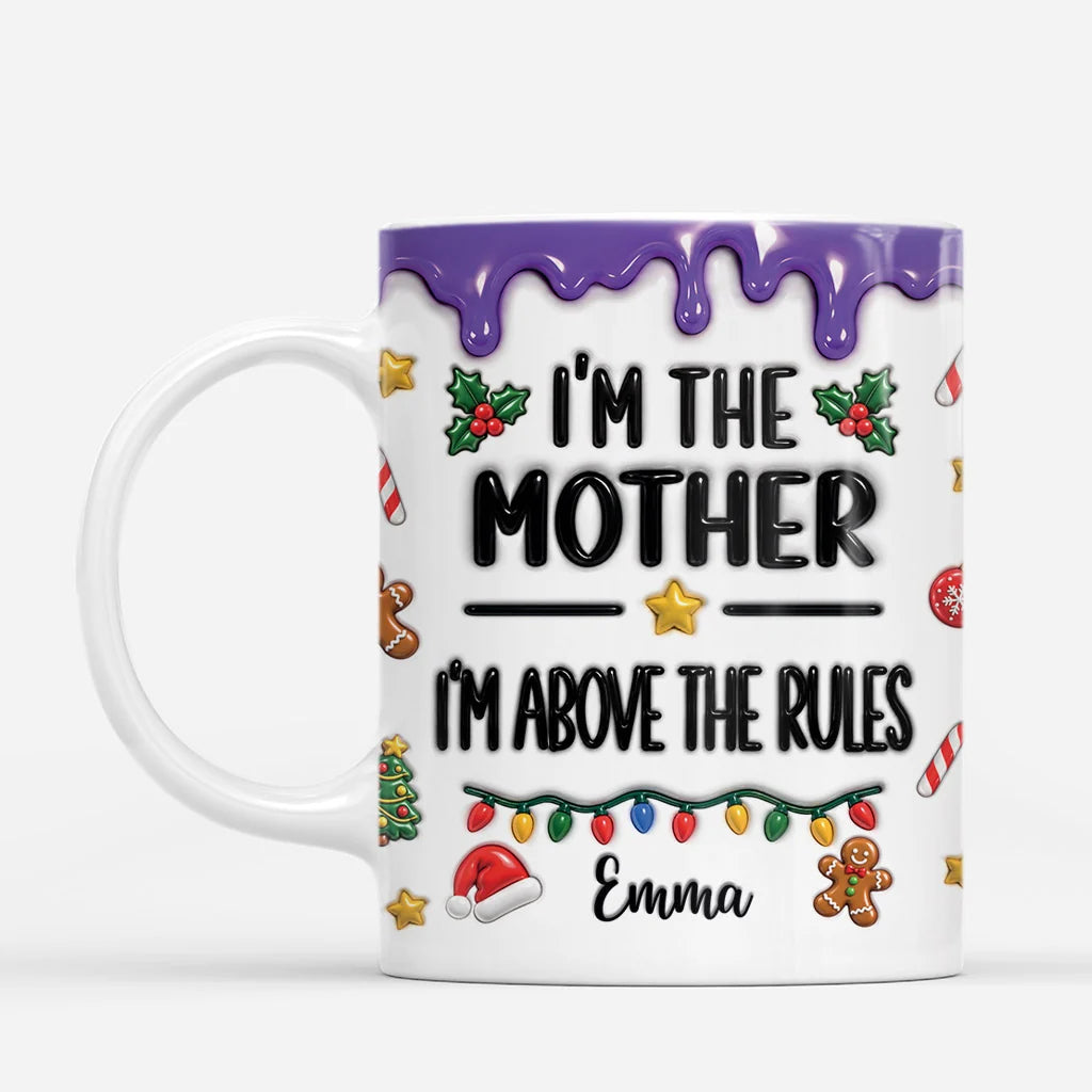 Funny Family Rules Personalized Mug - Custom Holiday Gift for Siblings and Parents