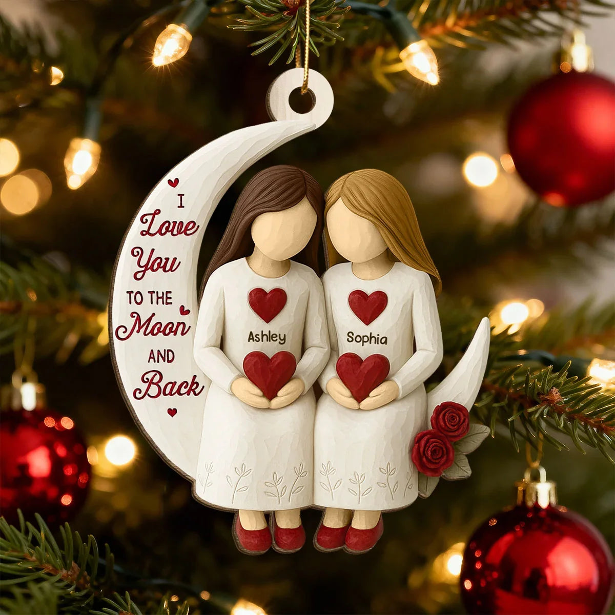 You Are The Sister I Got To Choose - Personalized Wood Ornament Christmas Gift for Besties