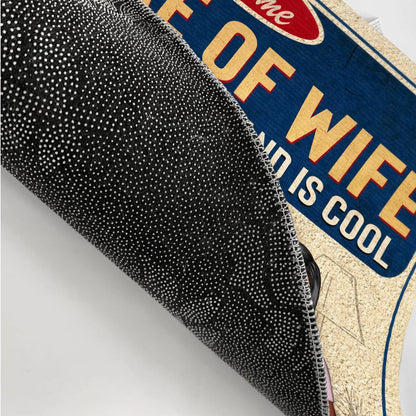 "Beware Of Wife Kids Are Shady Husband Is Cool" Personalized Doormat - Custom Family Entrance Decor Mat For Husband