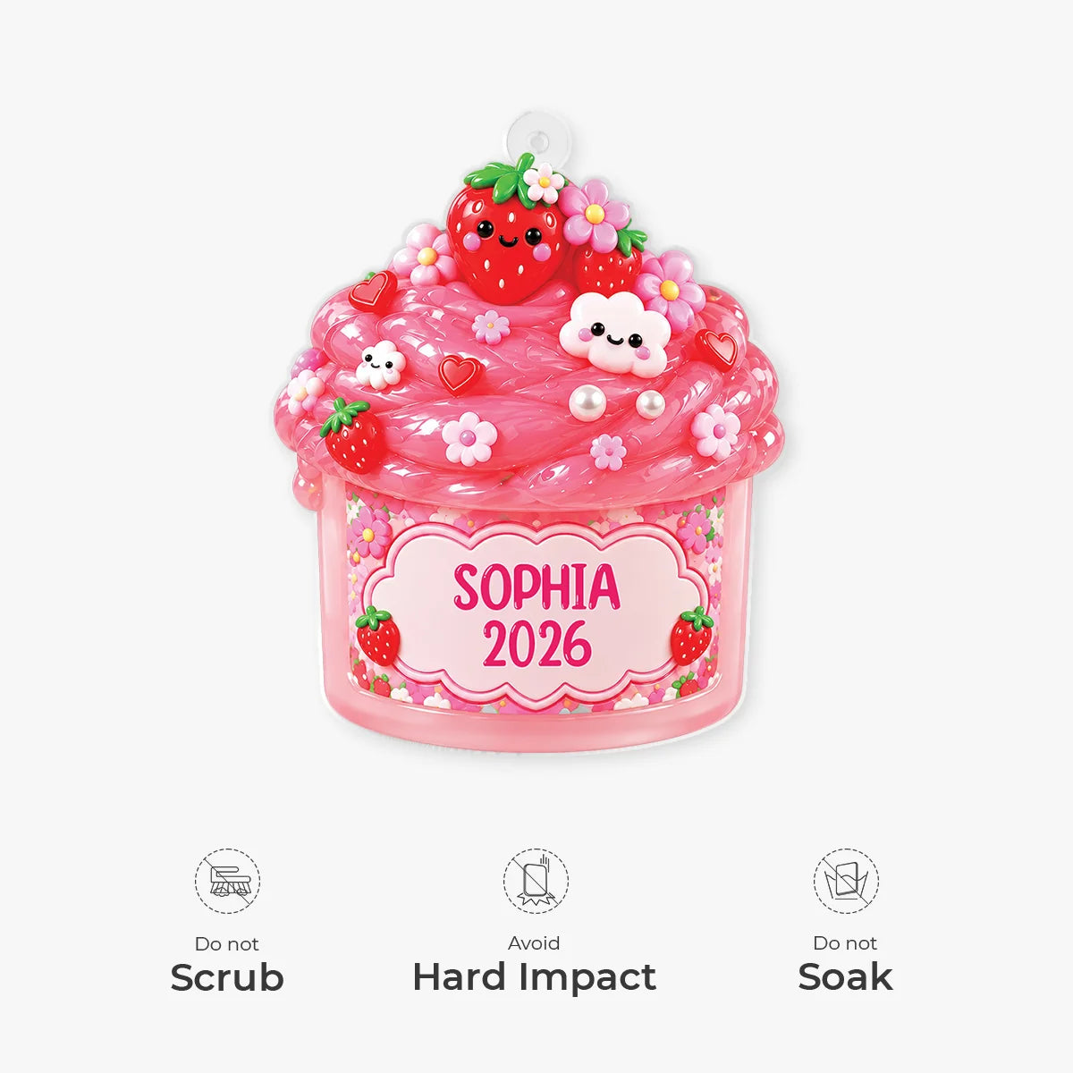 Custom Name Sweet Cupcake Acrylic Ornament - Personalized Christmas Keepsake Gift for Kids