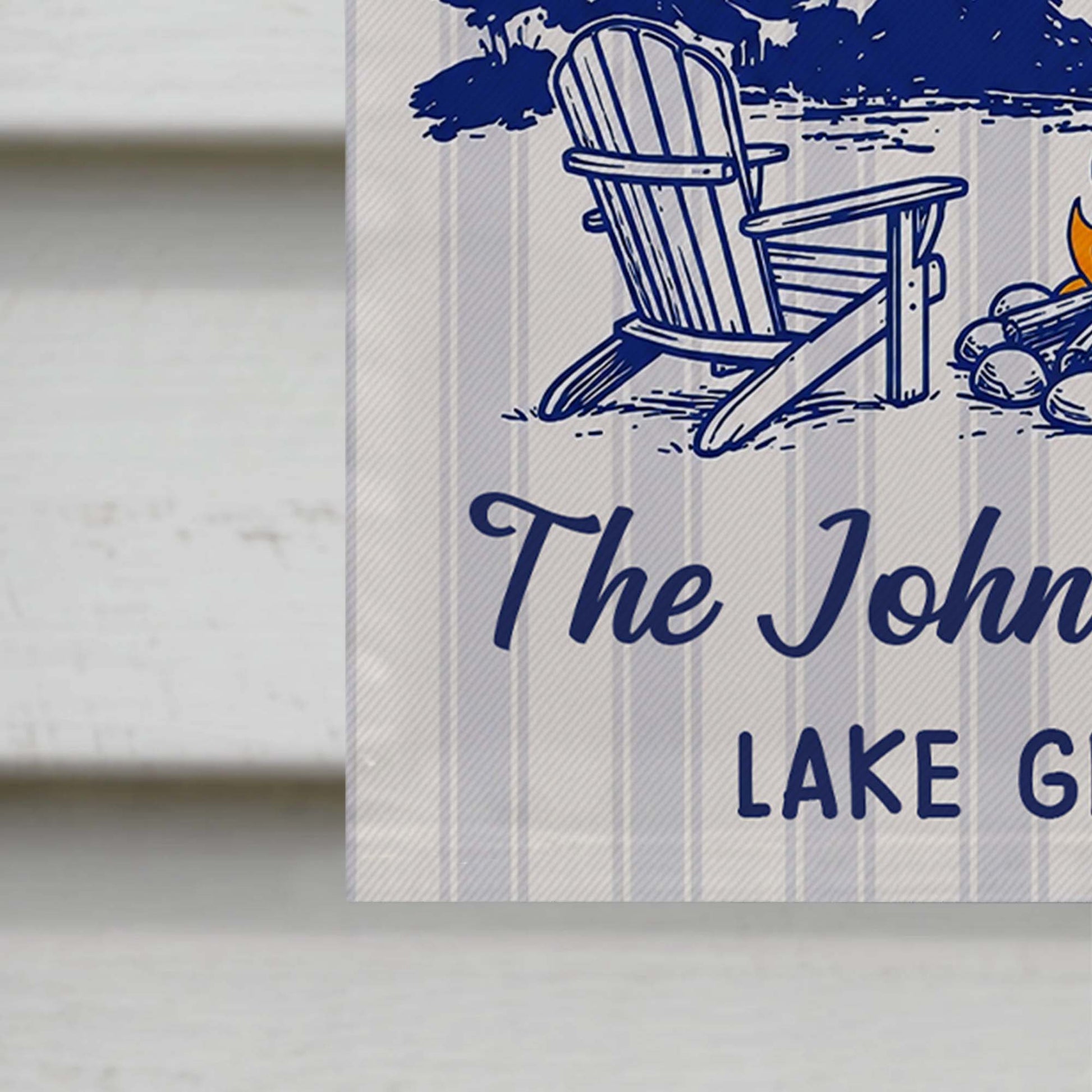 Personalized camping garden flag with Life Is Better Around The Campfire art and custom family name for outdoor decor image 8