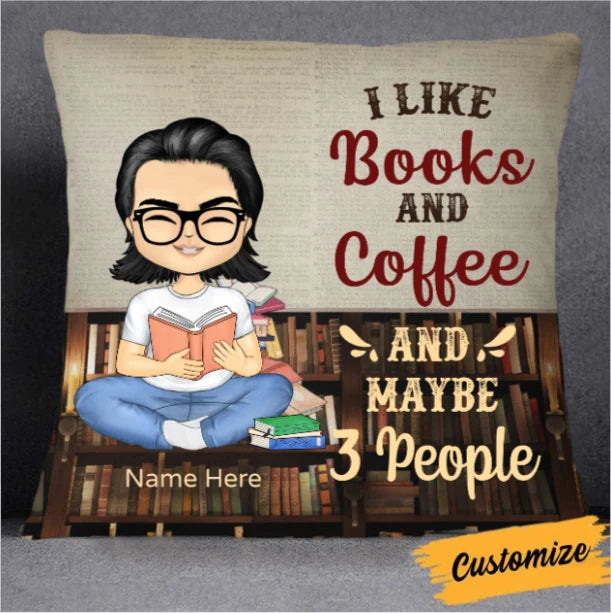 Just A Boy Who Loves Books Personalized Pillow - Custom Reading Gift for Book Lovers