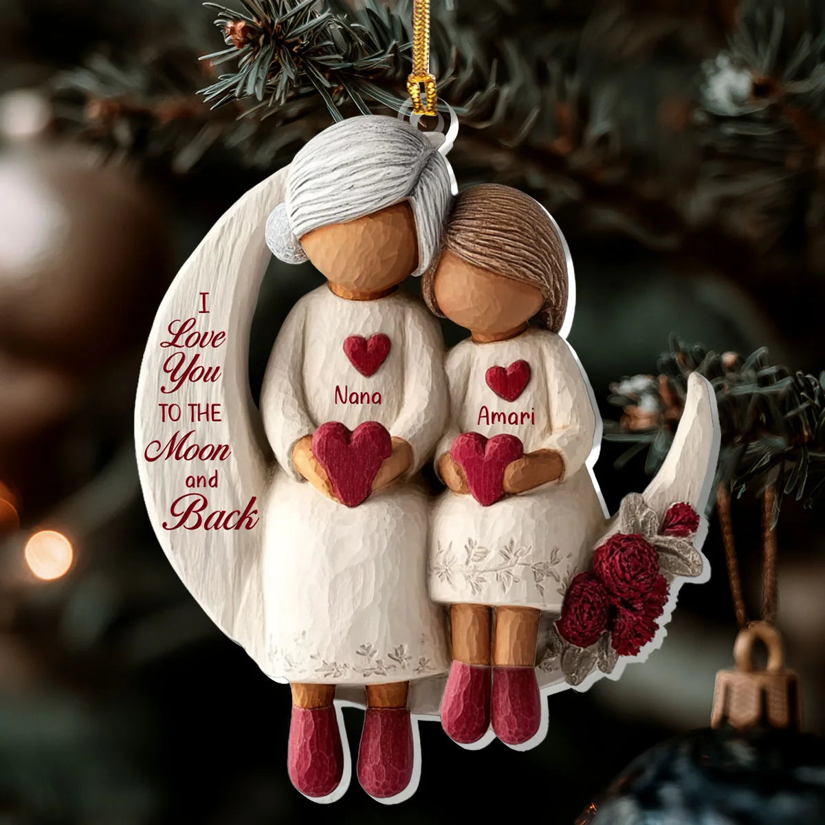 Personalized Grandma Ornament for Grandma with personalized design details for meaningful gifting image 7