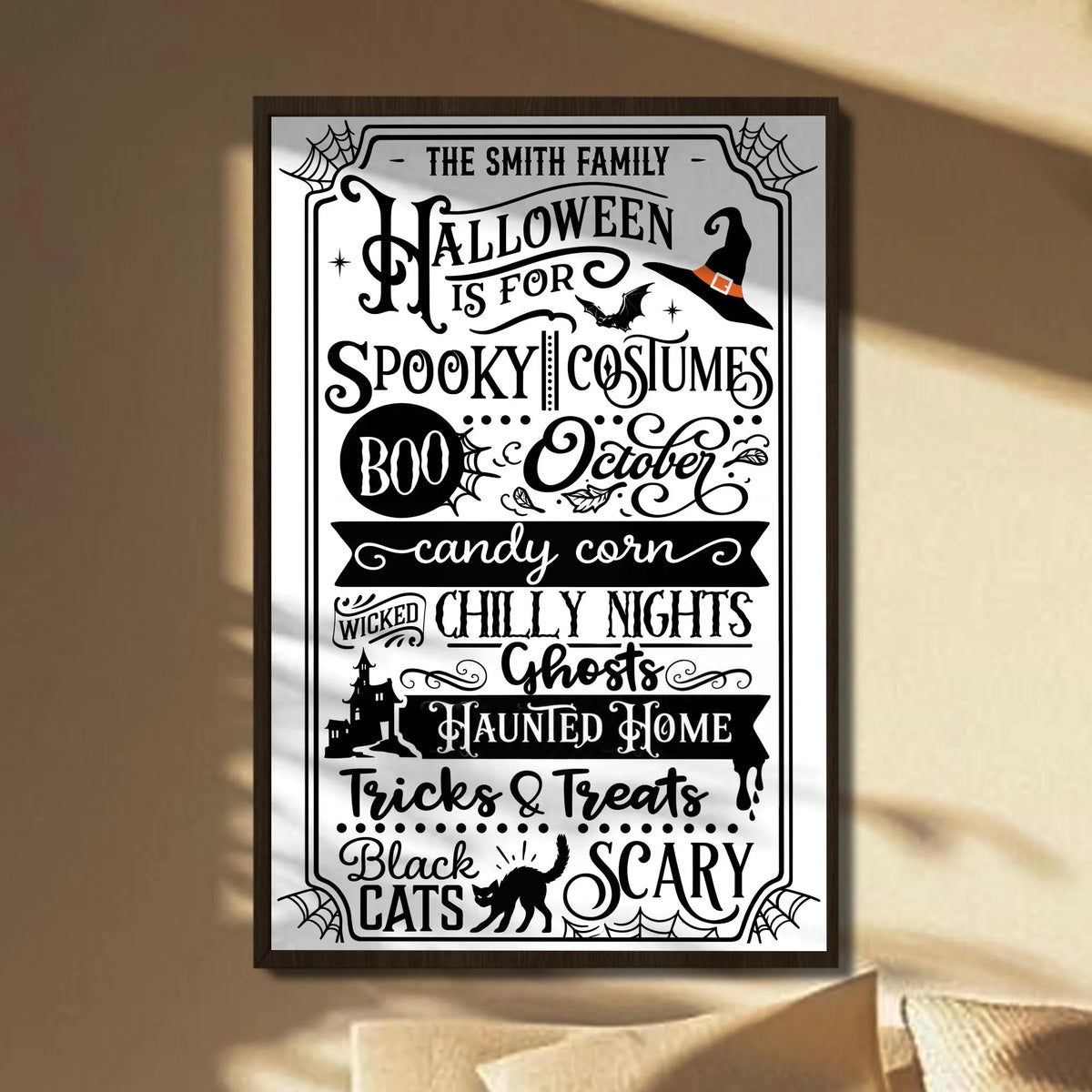 Halloween Is For Spooky Costumes - Personalized Family Canvas / Poster Wall Art Decor