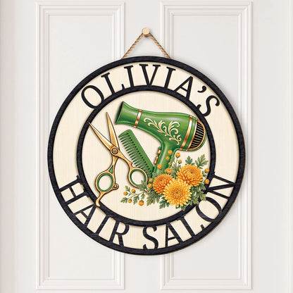 Personalized Hair Stylist Wood Sign - Custom Hair Salon Decor Gift