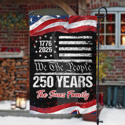 Custom 250Th America Flag personalization view for Family