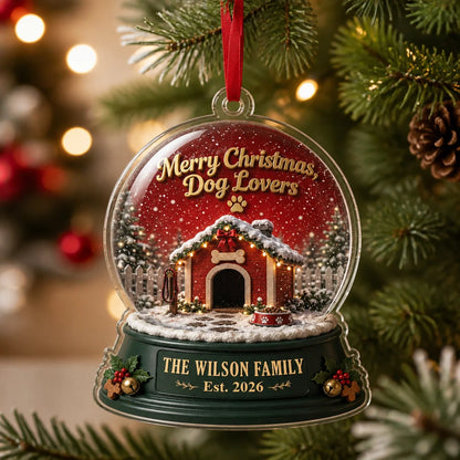 Happy Howlidays Personalized Acrylic Ornament - Christmas Gift for Dog Lovers & Groomers