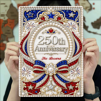 Metal Sign material and size view - Custom 250Th Anniversary Metal Sign