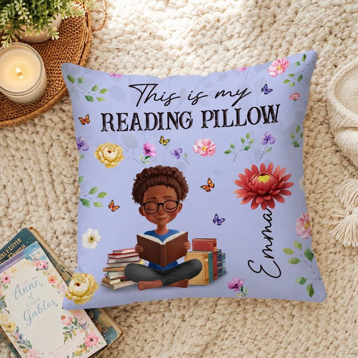"This Is My Reading Pillow" - Personalized Reading Pillow Gift for Avid Readers & Book Lovers