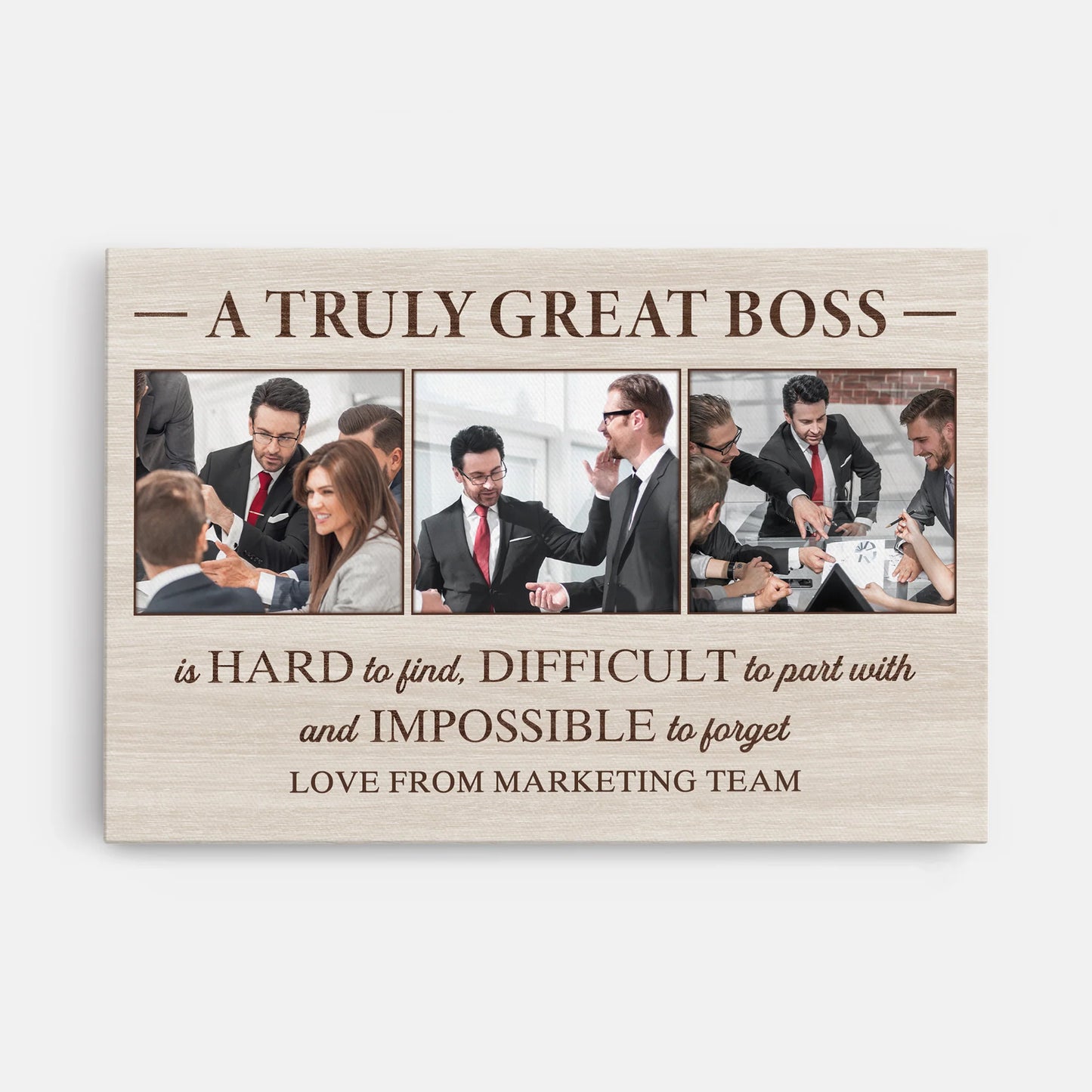 Personalized Boss Gift Canvas Print for Coworker / Boss with personalized design details for meaningful gifting